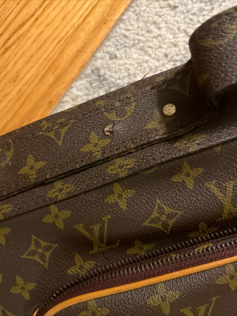 Louis Vuitton Monogram Canvas Garment Bag with Vachetta Trim - Dark Brown - Picture 5 of 14